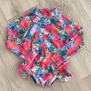 Poppy Kids Co Floral Long Sleeve Kids Swimwear